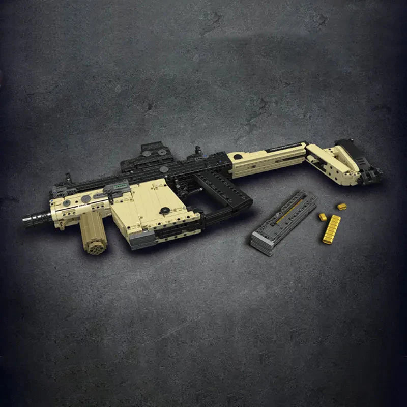 Mould King 14031 - Motorized KRISS Vector SMG - vue 4 | Power Blockz