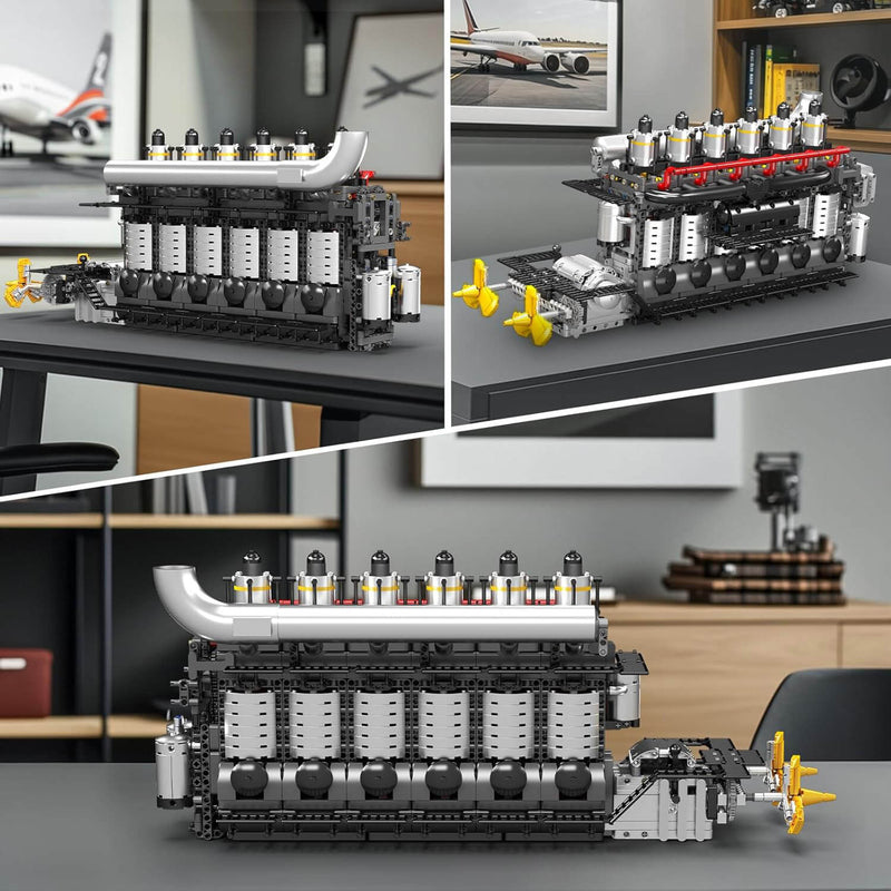 Mould King 10209 - Marine Twin-Prop Diesel Engine - vue 6 | Power Blockz