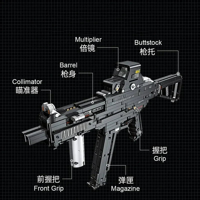 Jiestar 92401 - UMP45 SMG - vue 3 | Power Blockz