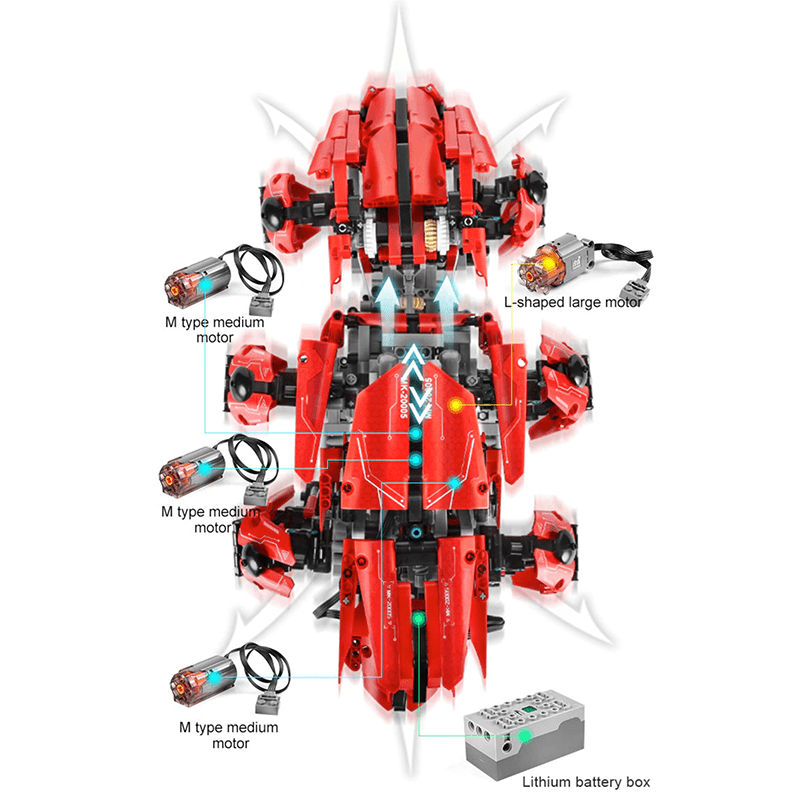 Mould King 20005 - Remote Controlled Battle Hexapod - vue 2 | Power Blockz
