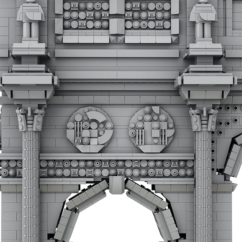 GOBRICKS MOC A0897 - The Ultimate Arc de Triomphe du Carrousel - vue 3 | Power Blockz