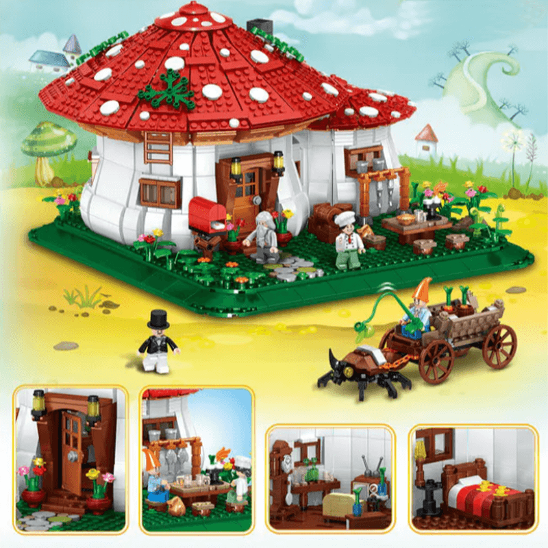 ZHEGAO 01016 - Mushroom House - vue 4 | Power Blockz