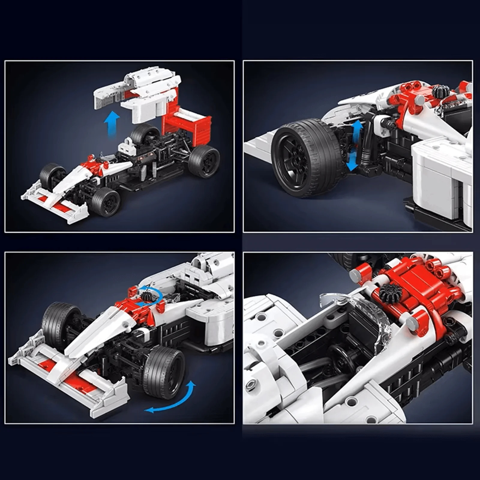 Mould King 10132 - Stickers included - Iconic 80s Turbo GP Car - vue 8 | Power Blockz