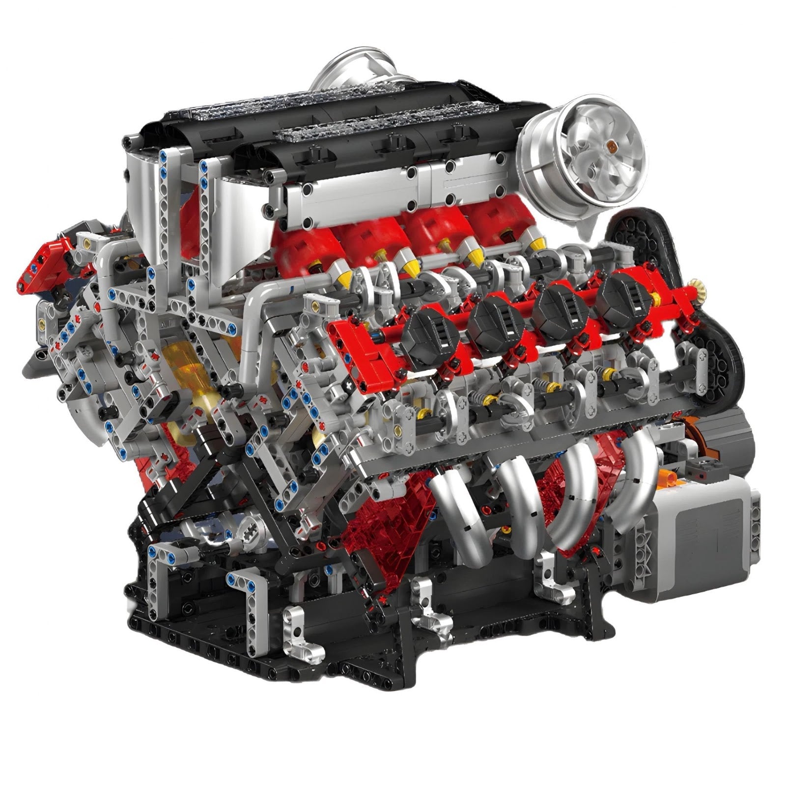 Mould King 10130 - Italian F488 V8 Engine - vue 2 | Power Blockz