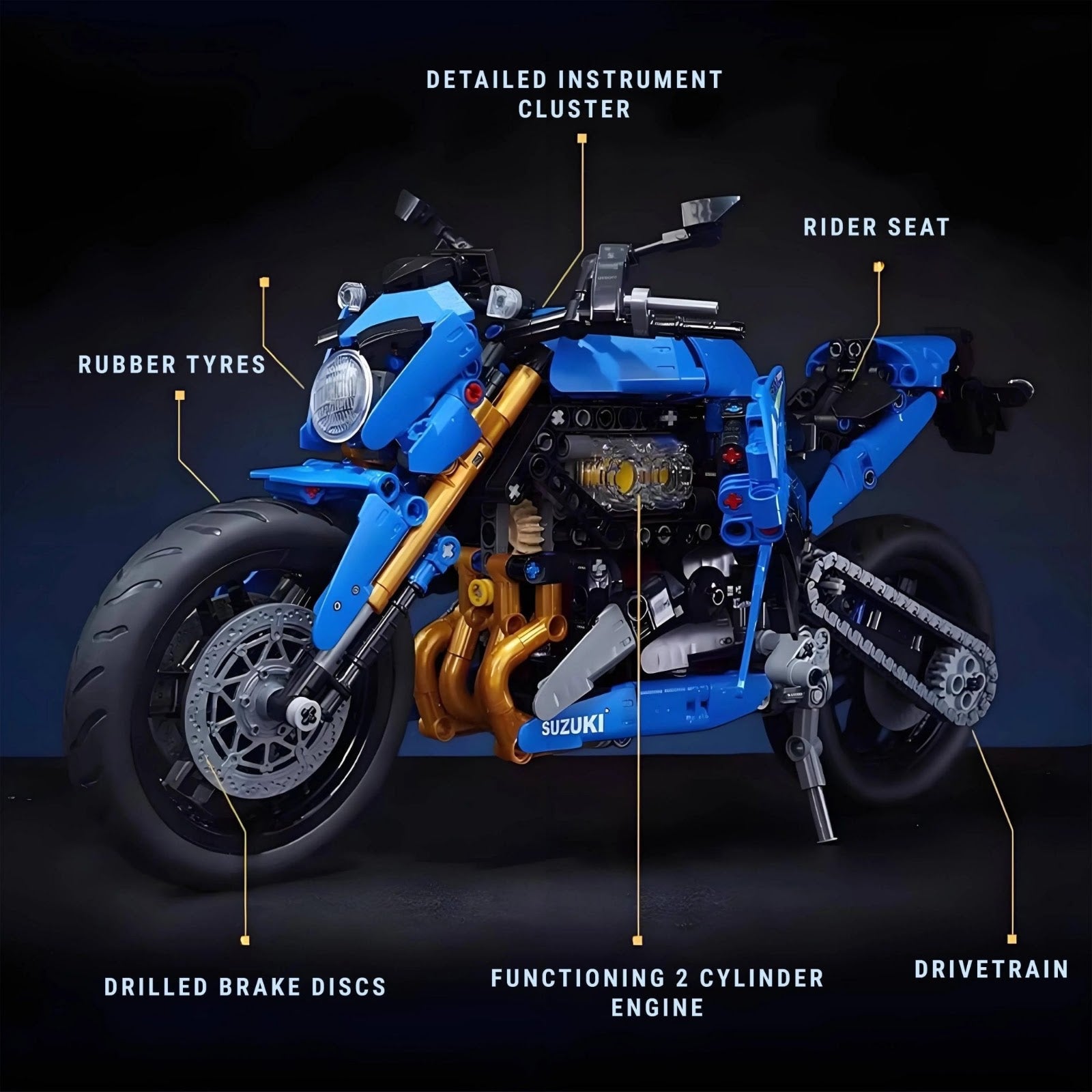 Keeppley K31001 - 1000cc Naked Street Bike - vue 4 | Power Blockz