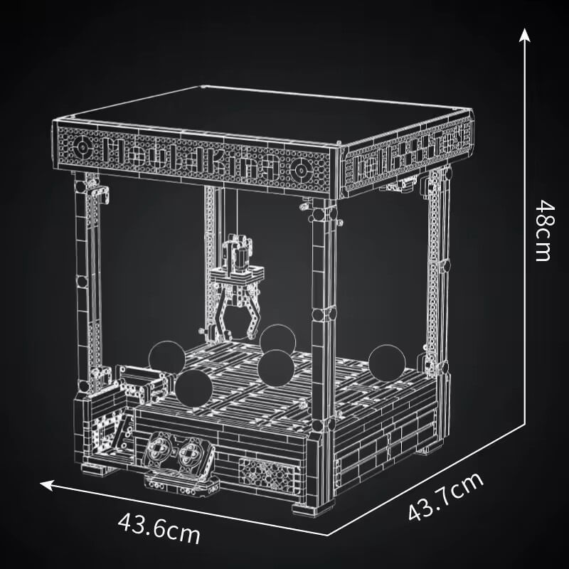 Mould King 10189 - Light-Up Claw Arcade Machine - vue 7 | Power Blockz