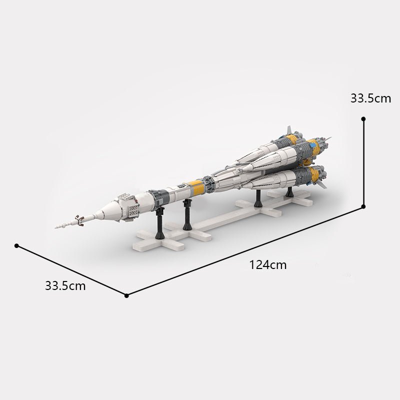 Gobricks MOC-109502 - Soyuz-FG Rocket - vue 8 | Power Blockz