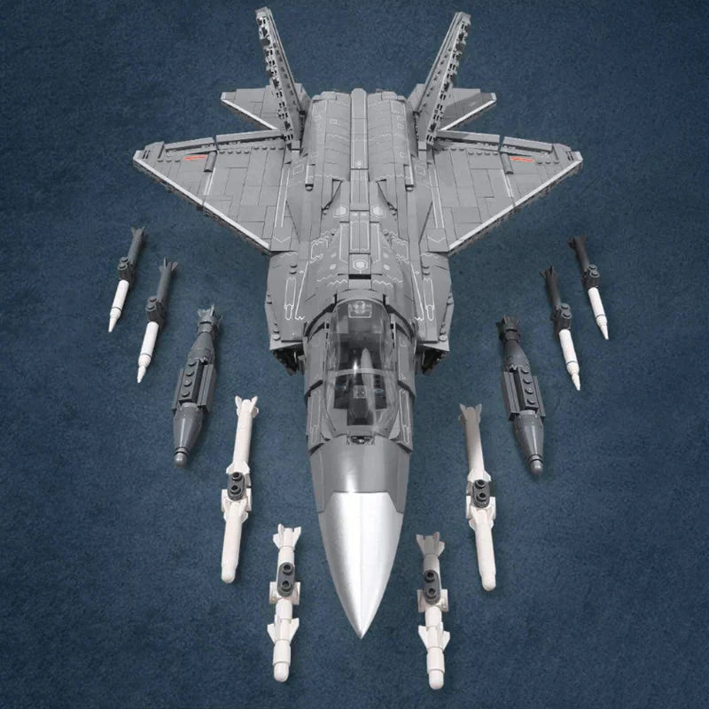 Keepplay K-23017 - J-35 Stealth Fighter - vue 3 | Power Blockz