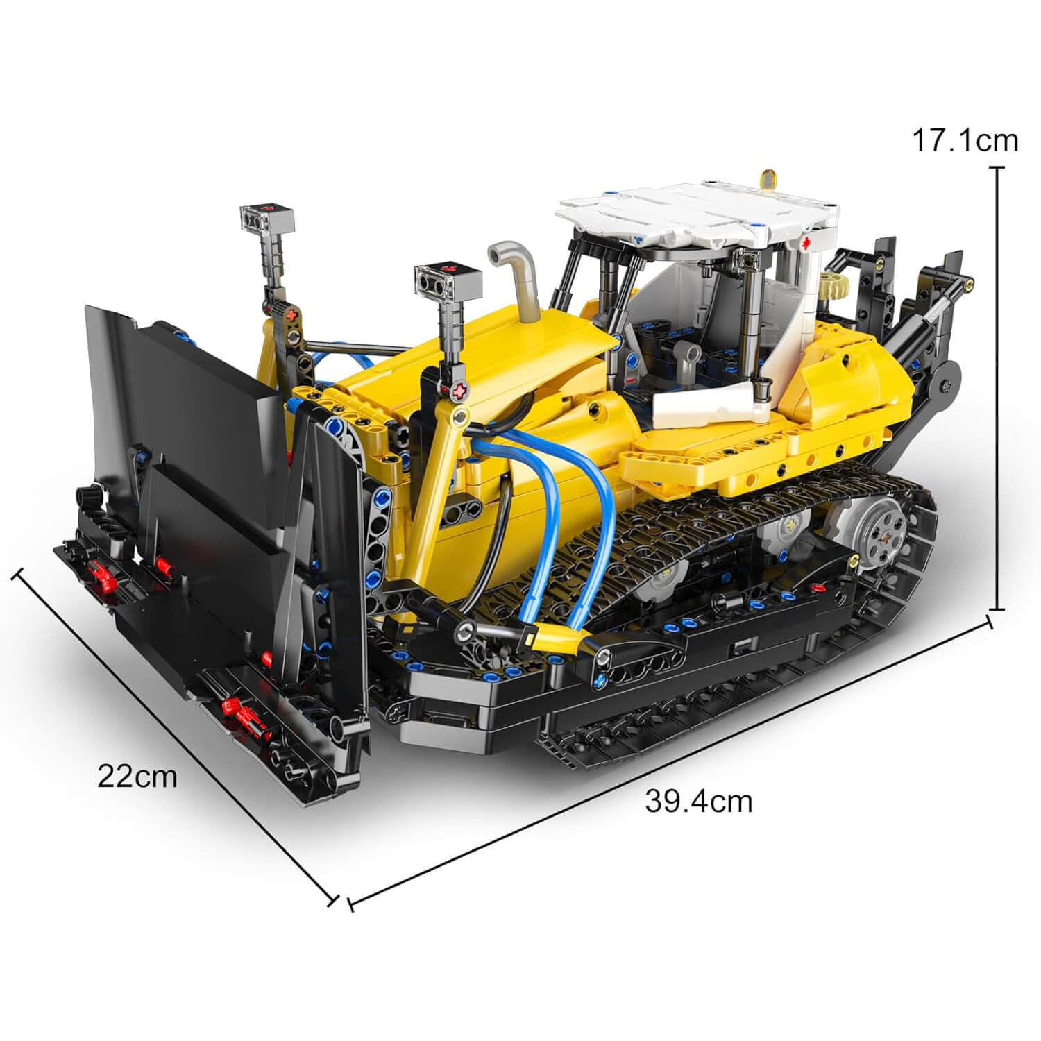 Mould King 19019 - Professional Pneumatic Bulldozer - vue 7 | Power Blockz