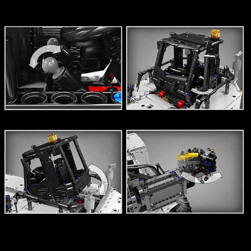 Mould King 17029 WHITE - Container Forklift - Ultimate Edition - vue 6 | Power Blockz