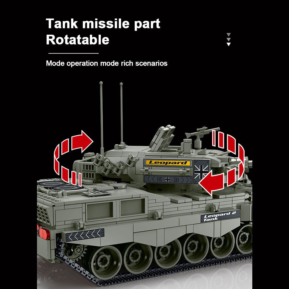 Mork 027001 - Leopard 2 Main Battle Tank - vue 3 | Power Blockz
