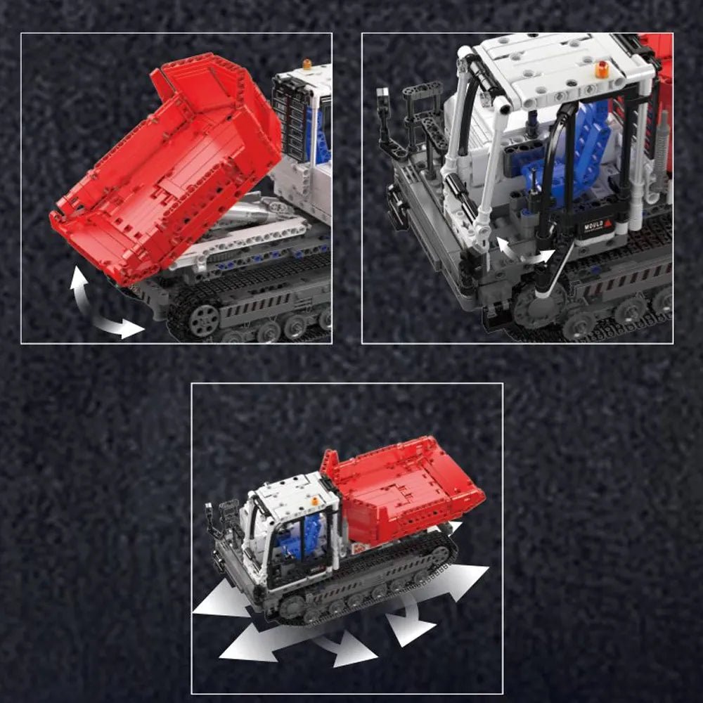 Mould King 17083 - Tracked Dumper Hauler - vue 3 | Power Blockz
