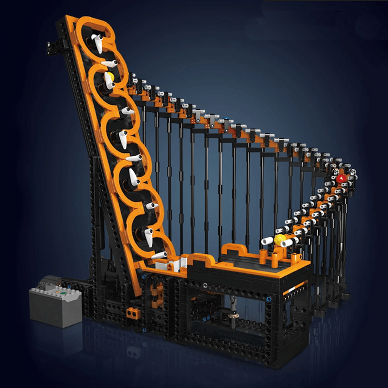 Mould King 26008 - Motorised GBC Harp Track Marble Run - vue 3 | Power Blockz