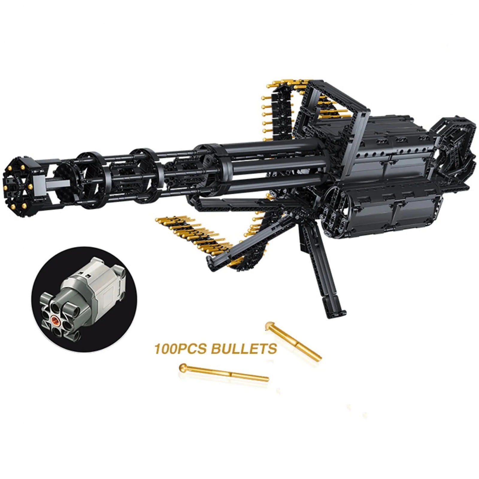 Qizhile 86001 - Motorized Military Gatling Cannon - vue 2 | Power Blockz