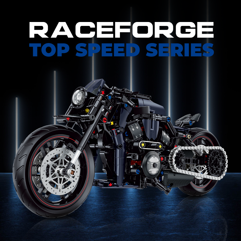 60517 - Deadwind V-Twin 1:8 V-Twin Cruiser Motorcycle - View 2 | Power Blockz