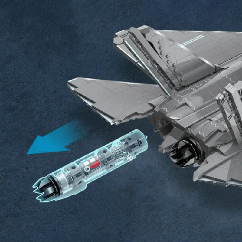 Keepplay K-23017 - J-35 Stealth Fighter - vue 4 | Power Blockz