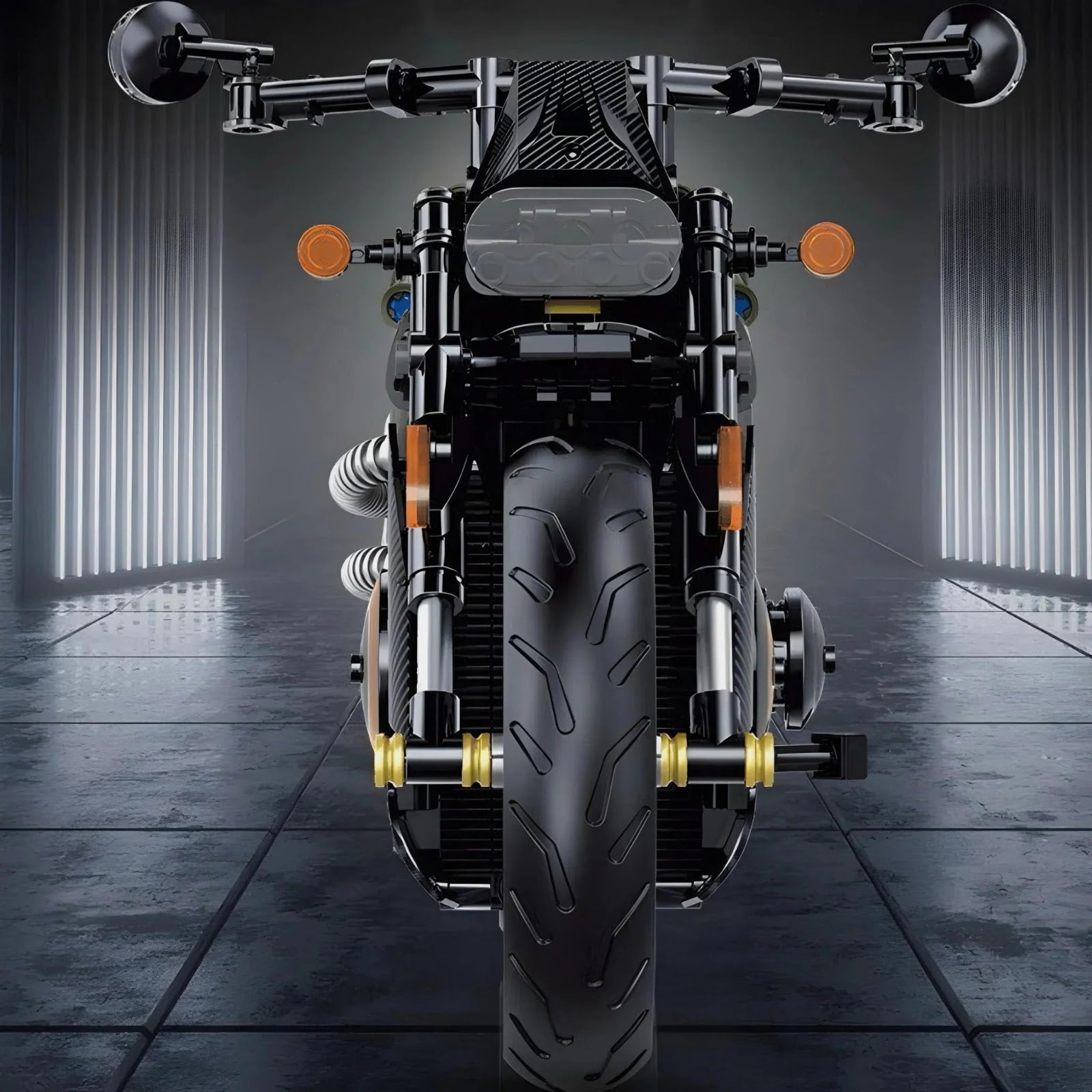 Custom V-Twin Chopper | 634pcs - Custom V-Twin Chopper - vue 5 | Power Blockz