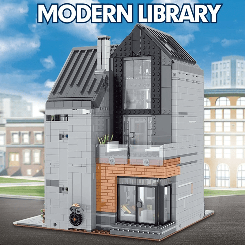 Mould King 16022 - Modern Library - vue 2 | Power Blockz