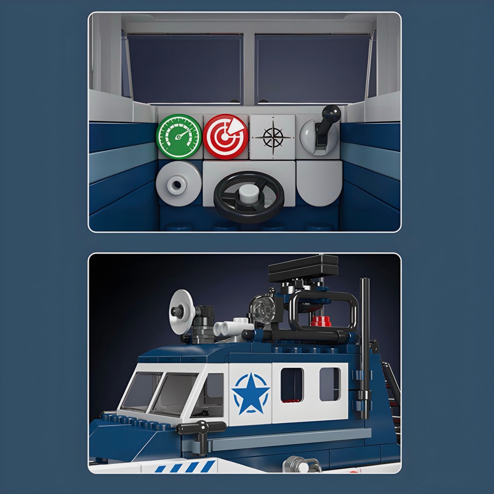 Mould King 10084 - Police Boat - vue 4 | Power Blockz