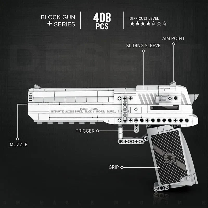 Jiestar 92400 - Military Desert Eagle - vue 5 | Power Blockz
