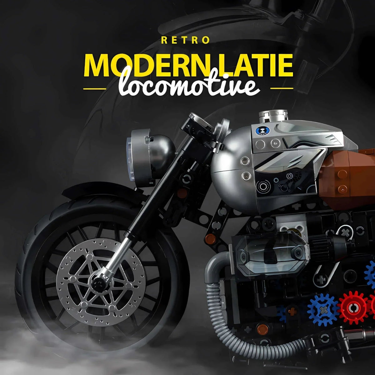 KBOX K10515 - Retro Classic Motorcycle - vue 4 | Power Blockz