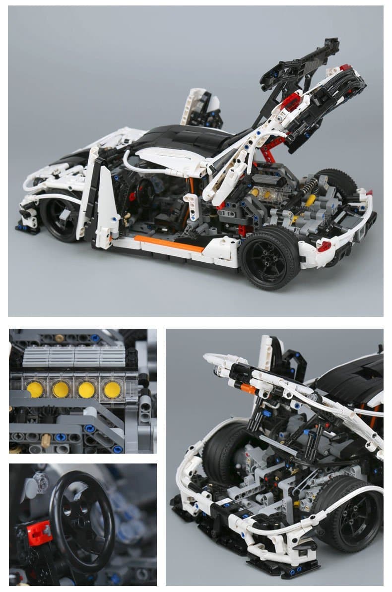 Mould King 13120 - Swedish Hypercar - vue 4 | Power Blockz