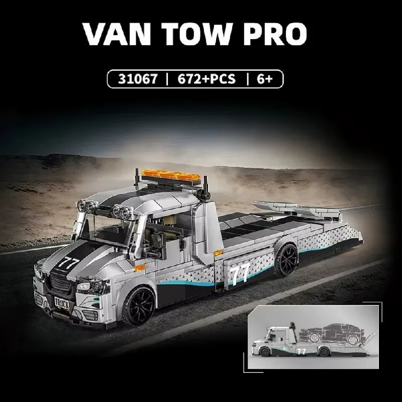 Leyi 31067 - Tow Truck With Trailer - vue 5 | Power Blockz