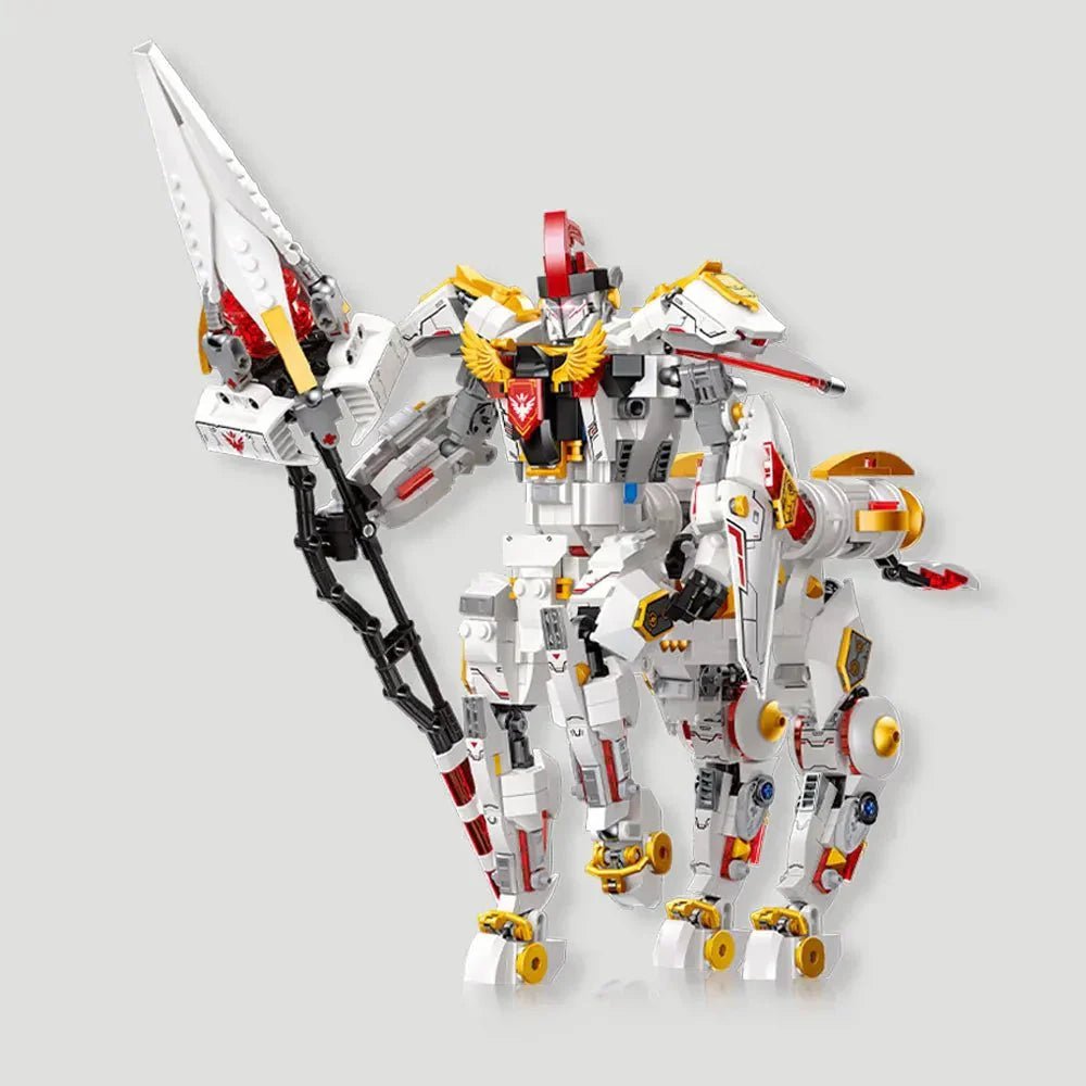Deformation Silver Wing Cavalary Robot | 1389pcs - Deformation Silver Wing Cavalary Robot - vue 9 | Power Blockz