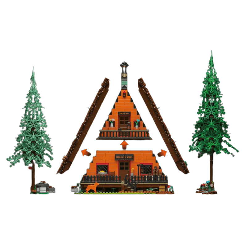 Mould King 16053 - Wooden Cabin In The Woods - vue 6 | Power Blockz
