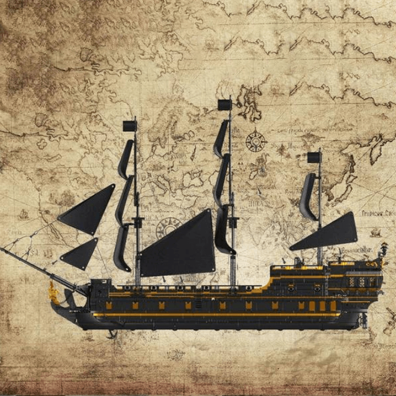 Mould King 13199 - Black Pirate Ship - vue 3 | Power Blockz