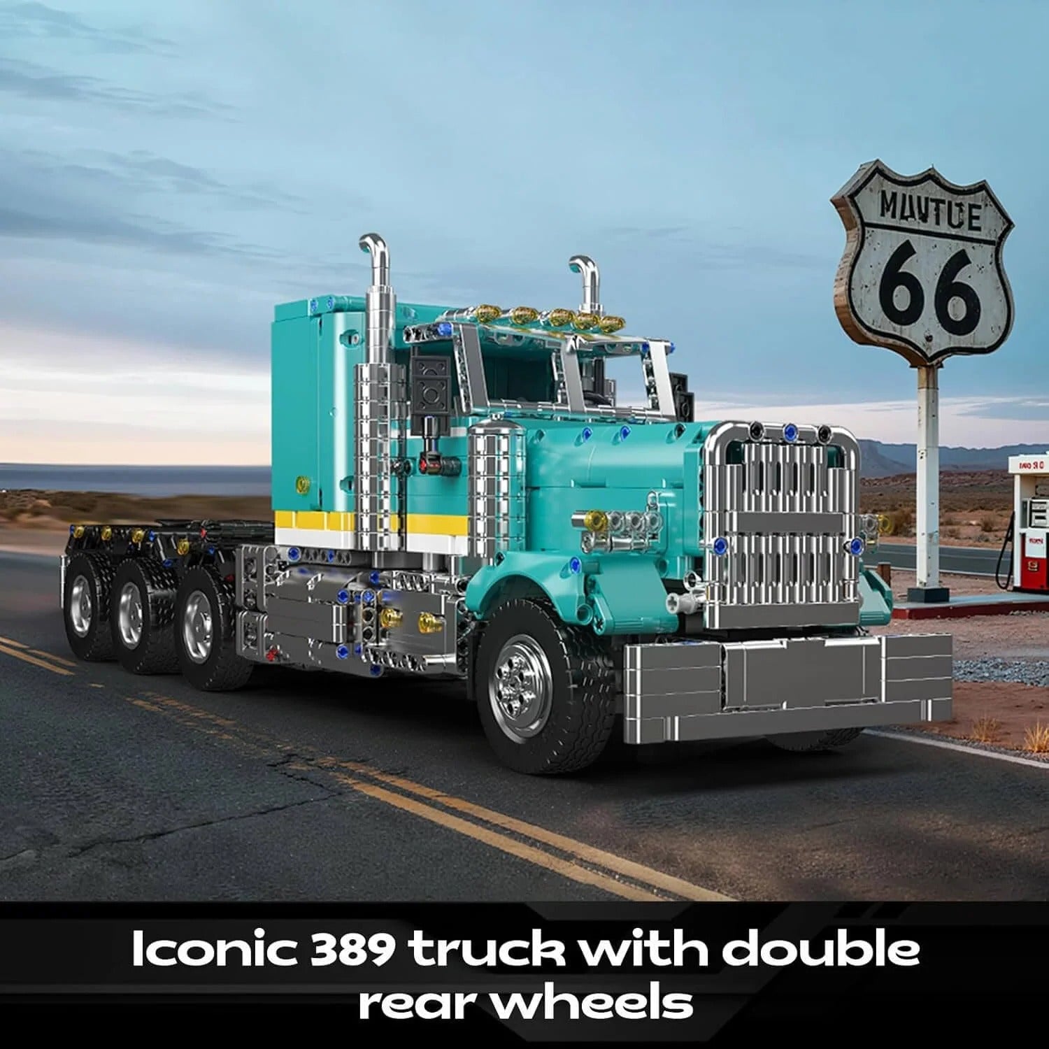 Mould King 13201 - Remote Controlled American Truck - vue 9 | Power Blockz