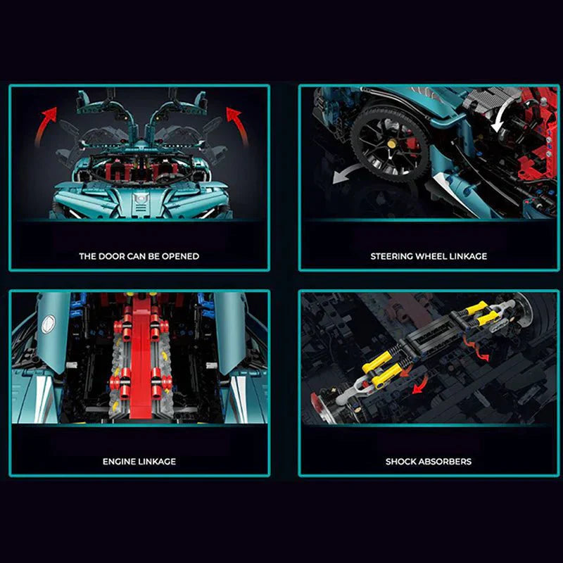 GULY 10612 - Static Version - Blue Track-Only Hypercar - vue 5 | Power Blockz