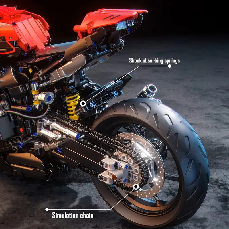Toylinx 88816 - Italian V4 Racing Bike - vue 4 | Power Blockz