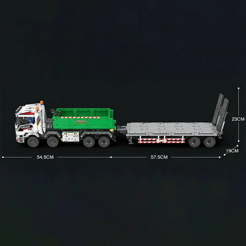 Reobrix 22021 - Dump Truck with Trailer - vue 5 | Power Blockz