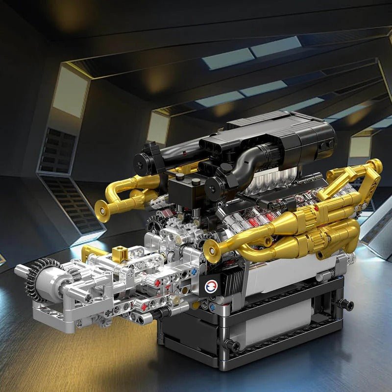 Mould King 10224 - 6.5L V12 N/A Valkyrie Engine Kit - vue 11 | Power Blockz