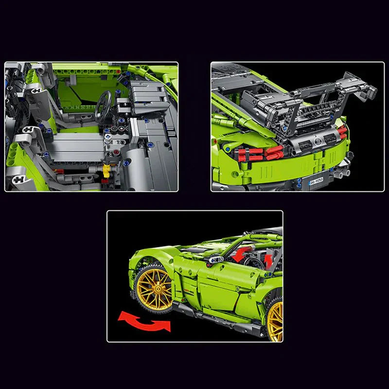 FeiFan F10001 - Static Version - Green Track GTR V8 Coupe - vue 4 | Power Blockz