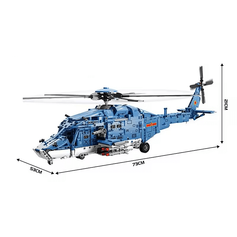 GOQI 3052 - Tactical Gunship Helicopter - vue 5 | Power Blockz