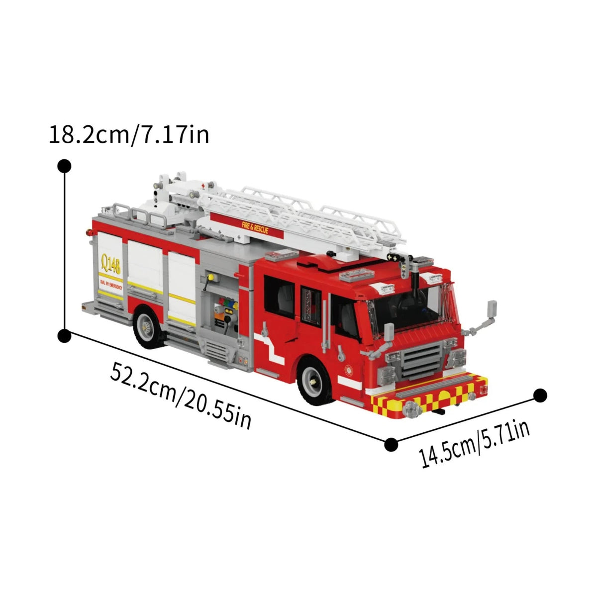 Xbert 66148 - US Firetruck Elevated Water Towers - vue 9 | Power Blockz