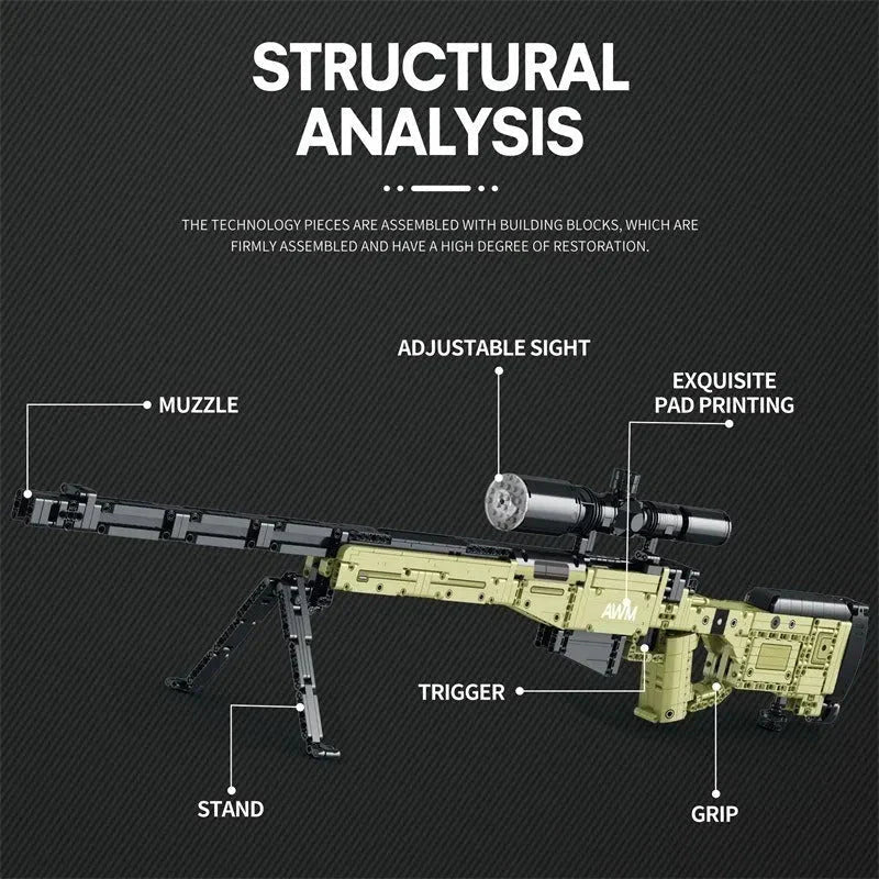Reobrix 77026 - Military Super Magnum AWM - vue 4 | Power Blockz