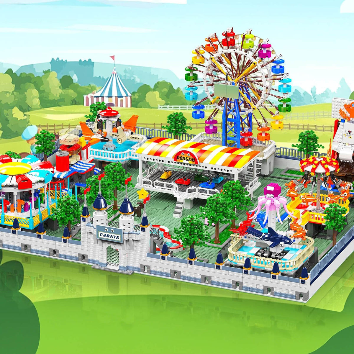 Mould King 11022 - Motorized Amusement Park - Ultimate Edition - vue 3 | Power Blockz
