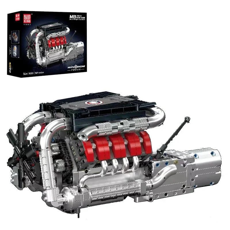 Mould King 10203 - M8 Twin-Turbocharged V8 - vue 2 | Power Blockz