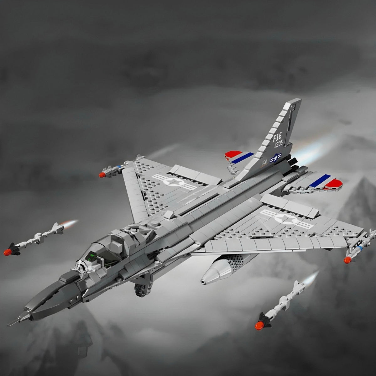 Reobrix 33027 - F16 Fighter Jet - vue 3 | Power Blockz