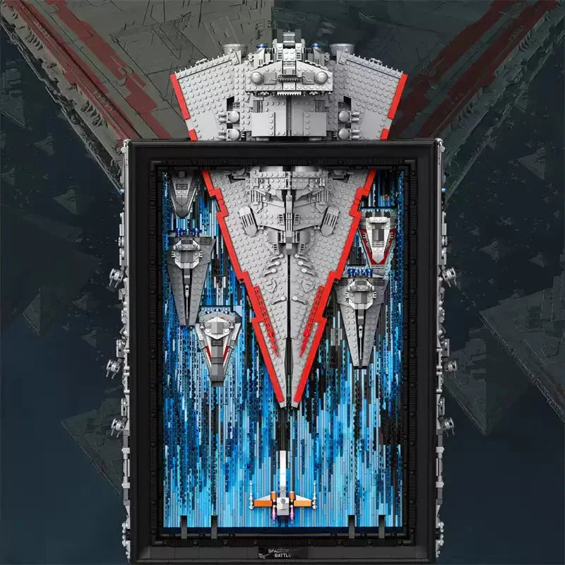 Reobrix 99007 - Star Destroyer 3D Painting - vue 4 | Power Blockz