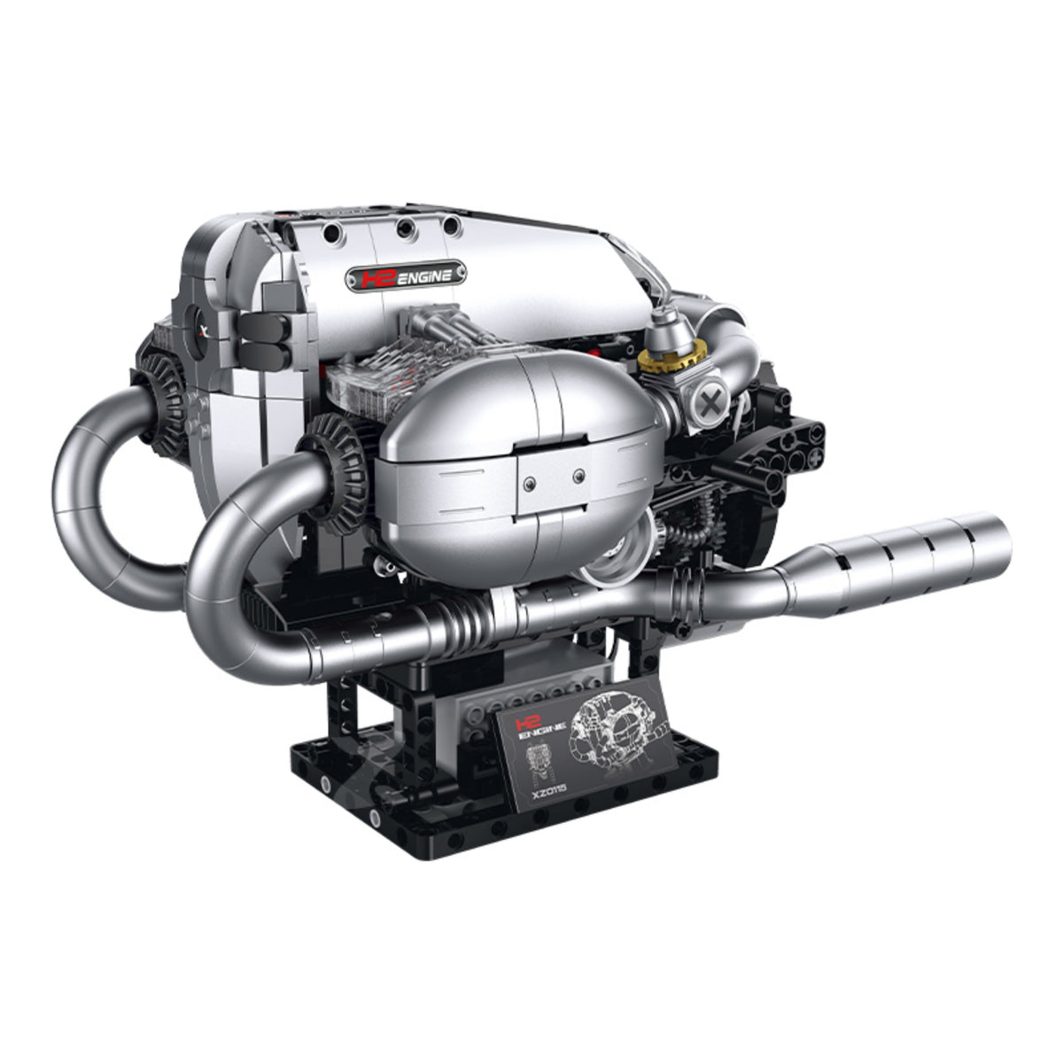 1800cc V-twin motorcycle engine building blocks model - Power Blockz