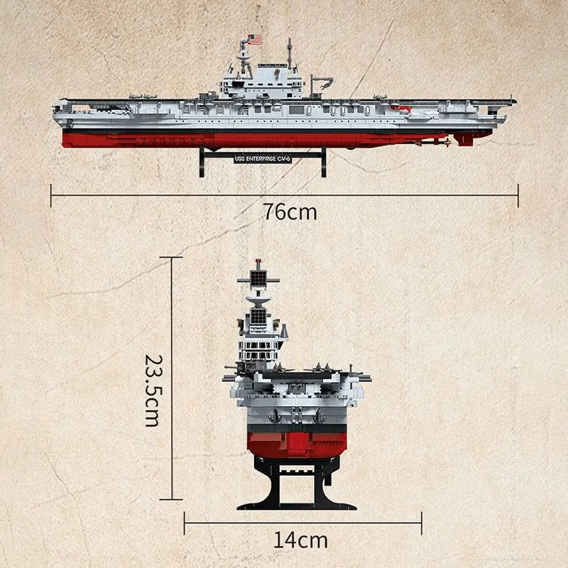 FC4206 - The USS CV-6 Enterprise Battleship - vue 8 | Power Blockz