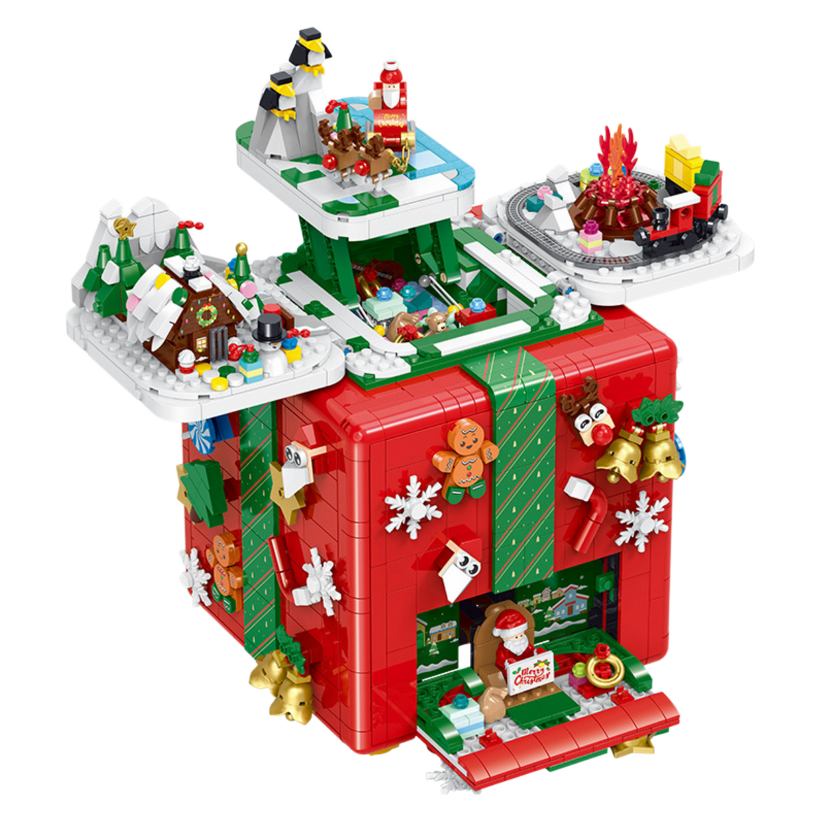 Winter Vault Gift Box transforming winter gift box building blocks model - Power Blockz