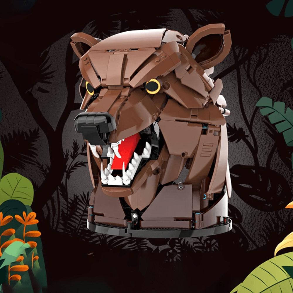 DK 5031 - Decorative Bear Head - vue 2 | Power Blockz