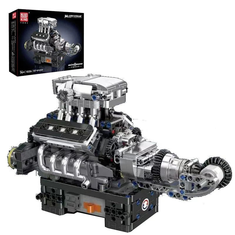 Mould King 10206 - MCL Supercar V8 Engine - vue 7 | Power Blockz