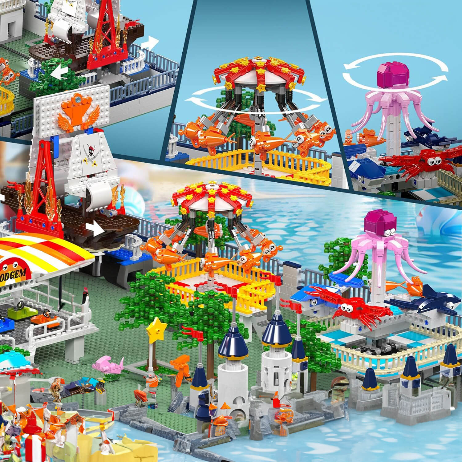 Mould King 11022 - Motorized Amusement Park - Ultimate Edition - vue 5 | Power Blockz