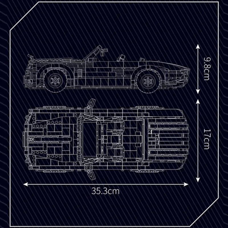 Mould King 10031 - British Phantom Luxury Convertible - vue 6 | Power Blockz